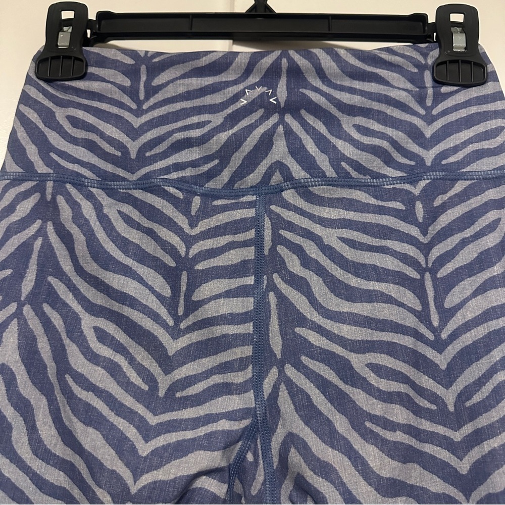 Varley Bedford Tights Blue Zebra Print Size XS High Rise Ankle - Picture 7 of 8